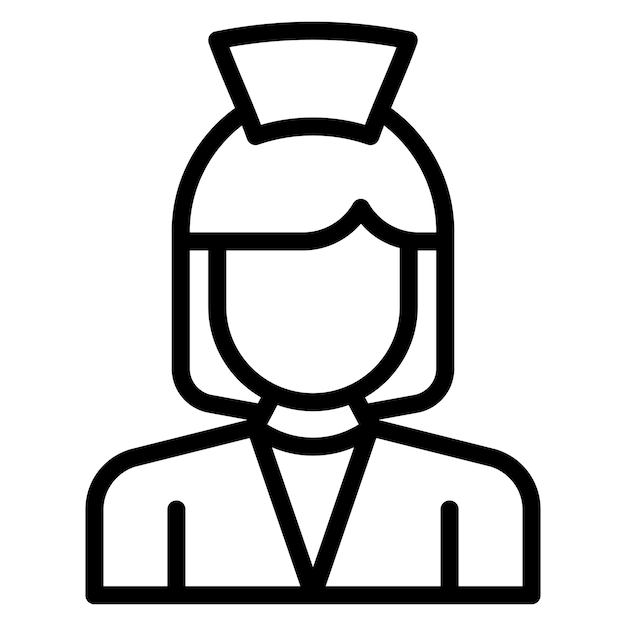 Imagen vectorial del icono de la enfermera Se puede utilizar para el bienestar físico