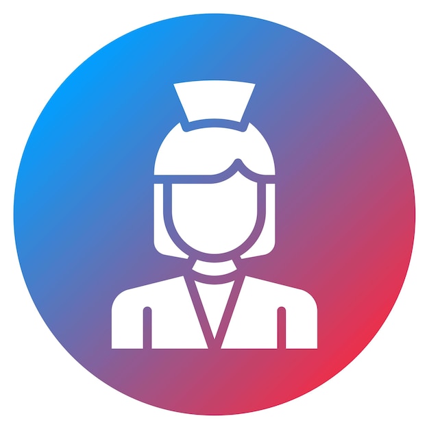 Imagen vectorial del icono de la enfermera Se puede utilizar para el bienestar físico