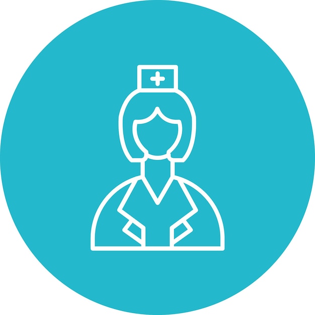 Imagen vectorial del icono de la enfermera Se puede utilizar para Medicina I