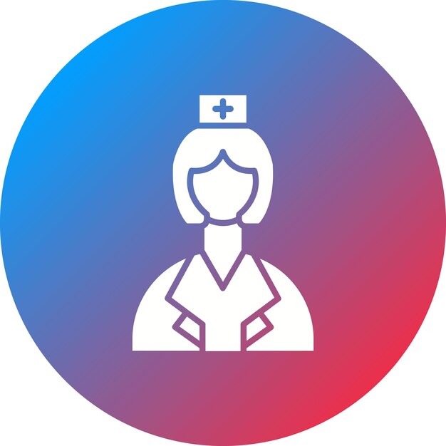 Imagen vectorial del icono de la enfermera Se puede utilizar para Medicina I