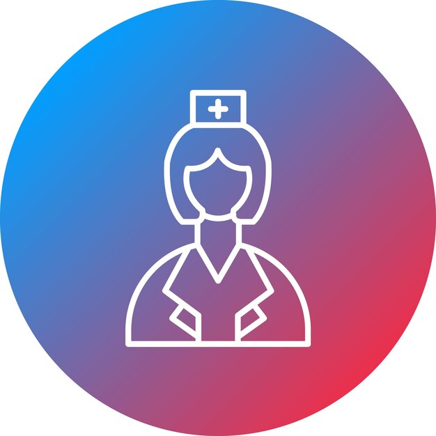 Imagen vectorial del icono de la enfermera Se puede utilizar para Medicina I