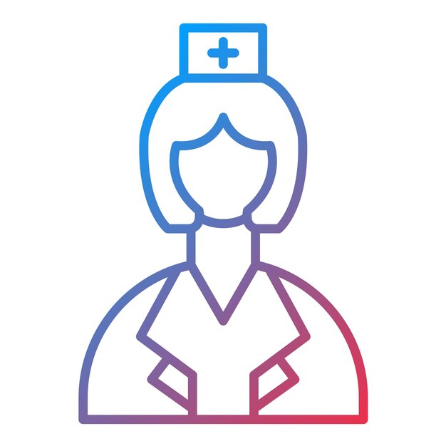 Imagen vectorial del icono de la enfermera Se puede utilizar para Medicina I