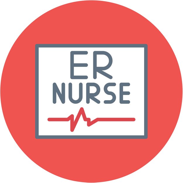 Imagen vectorial del icono de la enfermera de urgencias Se puede utilizar para la enfermería
