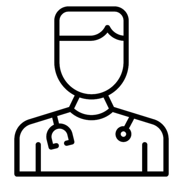 Imagen vectorial del ícono del enfermero masculino Se puede utilizar para la enfermería