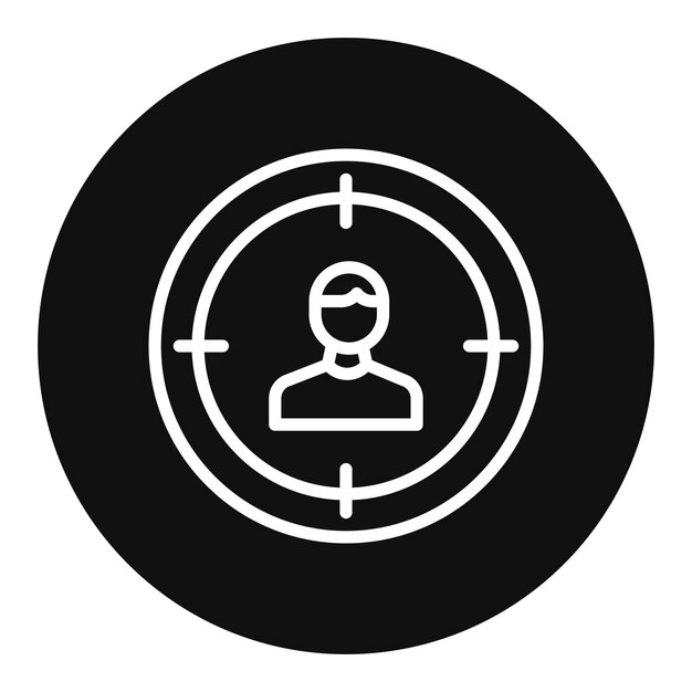 Imagen vectorial del icono de enfoque del cliente Se puede utilizar para los valores básicos