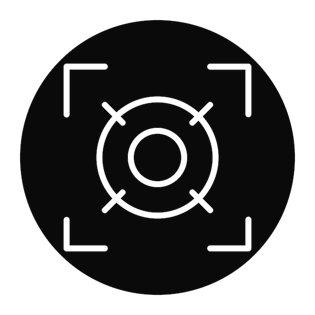 Imagen vectorial del icono de enfoque Se puede usar para logros