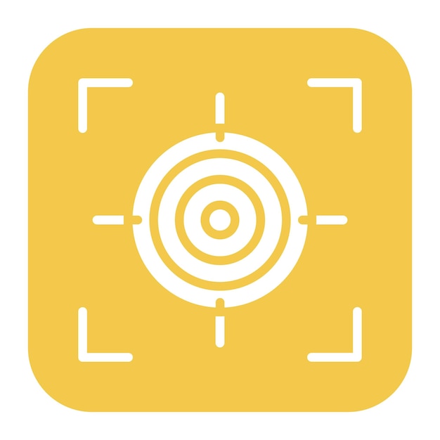 Imagen vectorial del icono de enfoque Se puede utilizar para el crecimiento personal