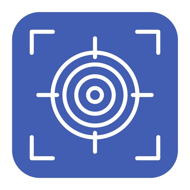 Imagen vectorial del icono de enfoque Se puede utilizar para el crecimiento personal