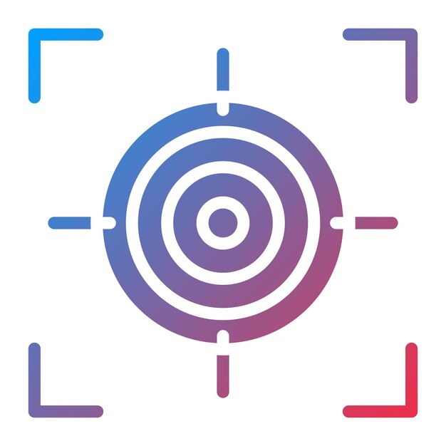 Imagen vectorial del icono de enfoque Se puede utilizar para el crecimiento personal