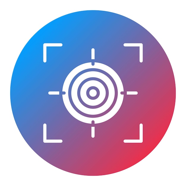 Imagen vectorial del icono de enfoque Se puede utilizar para el crecimiento personal
