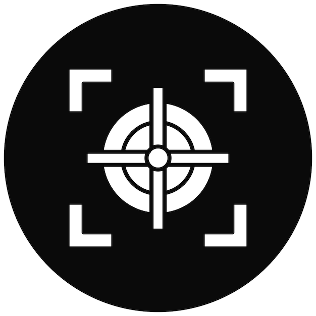 La imagen vectorial del icono de enfoque se puede utilizar para la productividad