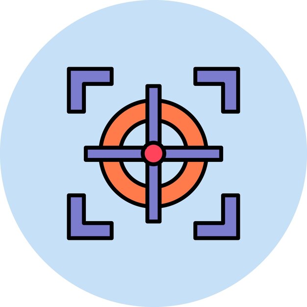 La imagen vectorial del icono de enfoque se puede utilizar para la productividad
