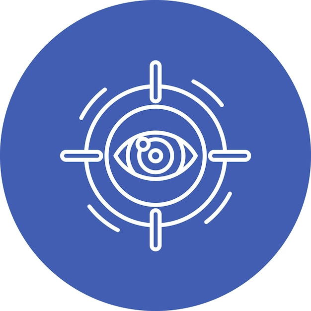 Imagen vectorial de icono de enfoque Puede utilizarse para el optometrista