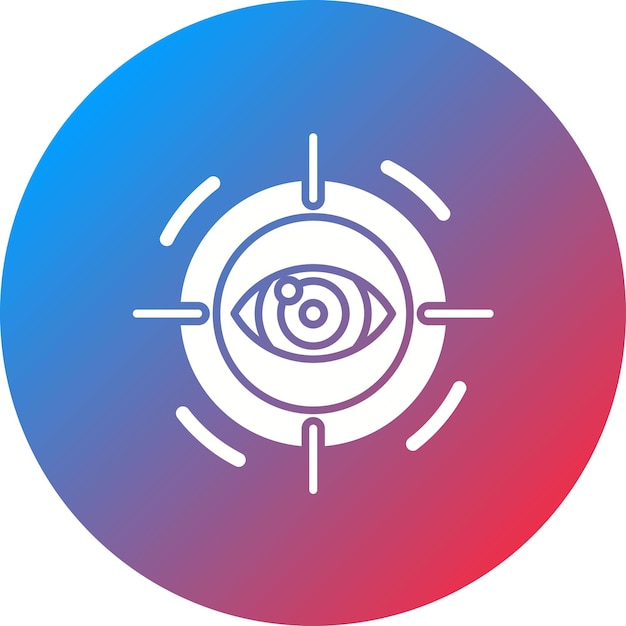 Imagen vectorial de icono de enfoque Puede utilizarse para el optometrista