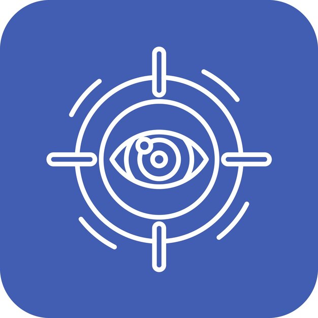 Imagen vectorial de icono de enfoque Puede utilizarse para el optometrista