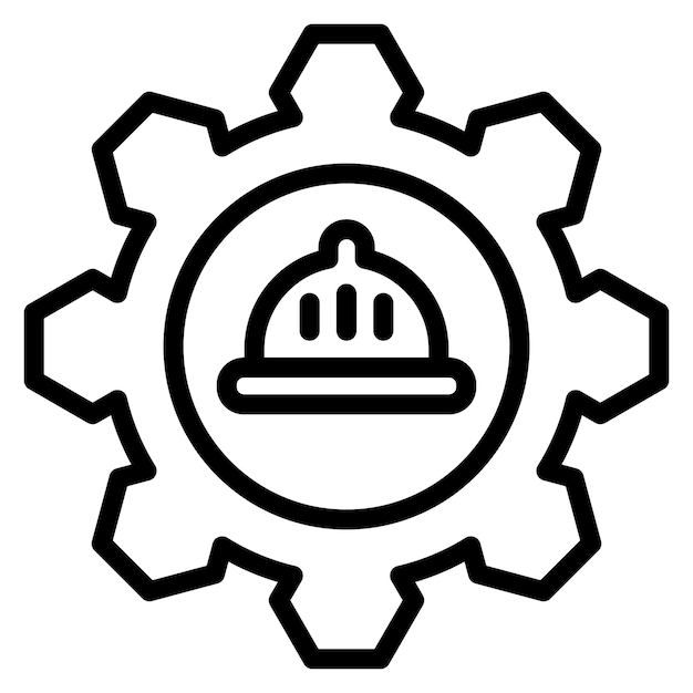 Imagen vectorial del icono del engranaje del ingeniero Se puede utilizar para el ingeniero en mecánica