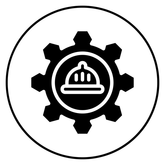 Imagen vectorial del icono del engranaje del ingeniero Se puede utilizar para el ingeniero en mecánica