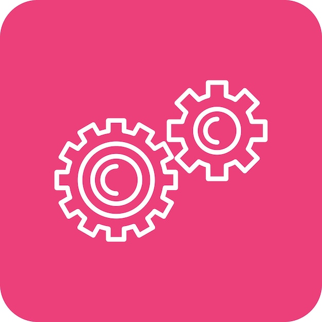Imagen vectorial del icono de engranajes Se puede utilizar para la ingeniería