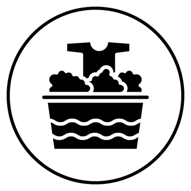 Imagen vectorial del icono de enjuague Se puede utilizar para la lavandería