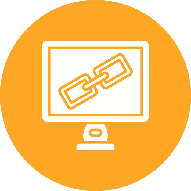 La imagen vectorial del ícono de enlace se puede utilizar para Comunicación y Medios