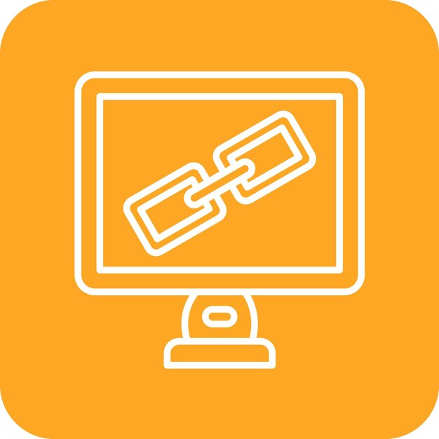 La imagen vectorial del ícono de enlace se puede utilizar para Comunicación y Medios