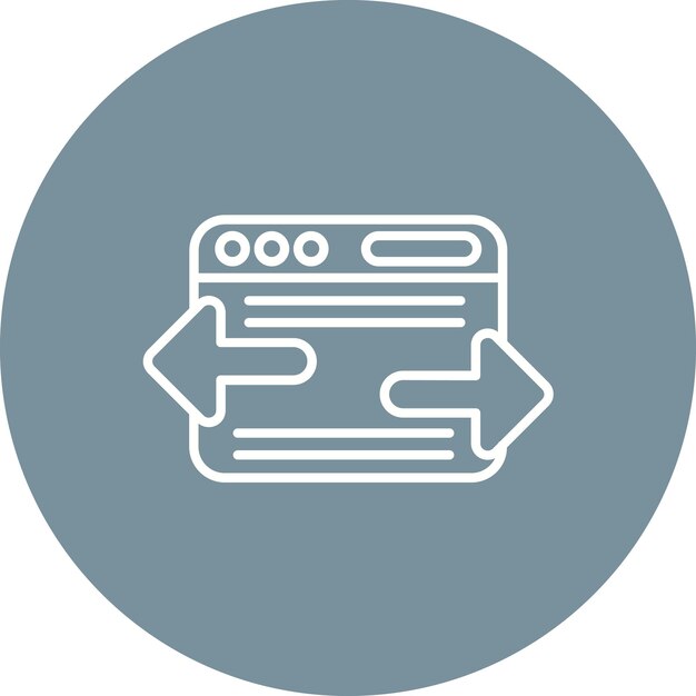 Imagen vectorial de icono de enlace recíproco Se puede utilizar para el marketing en Internet