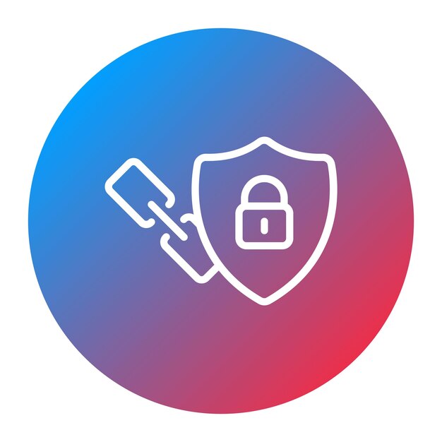 Imagen vectorial de icono de enlace seguro Puede utilizarse para la seguridad de la información