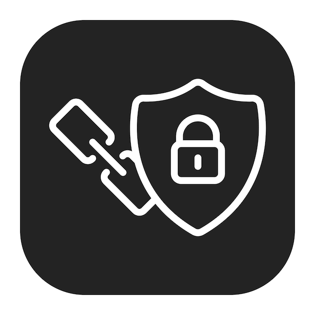 Imagen vectorial de icono de enlace seguro Puede utilizarse para la seguridad de la información