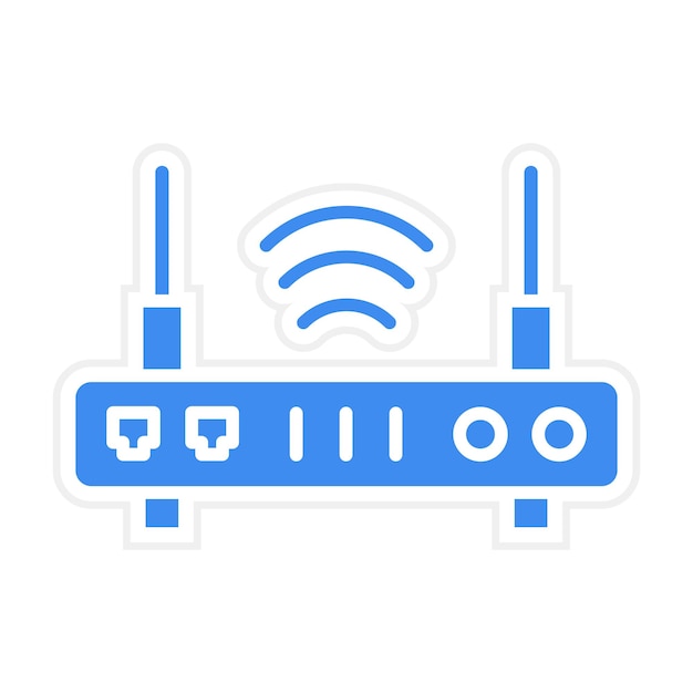 Imagen vectorial del icono del enrutador inalámbrico Se puede utilizar para computadora y hardware