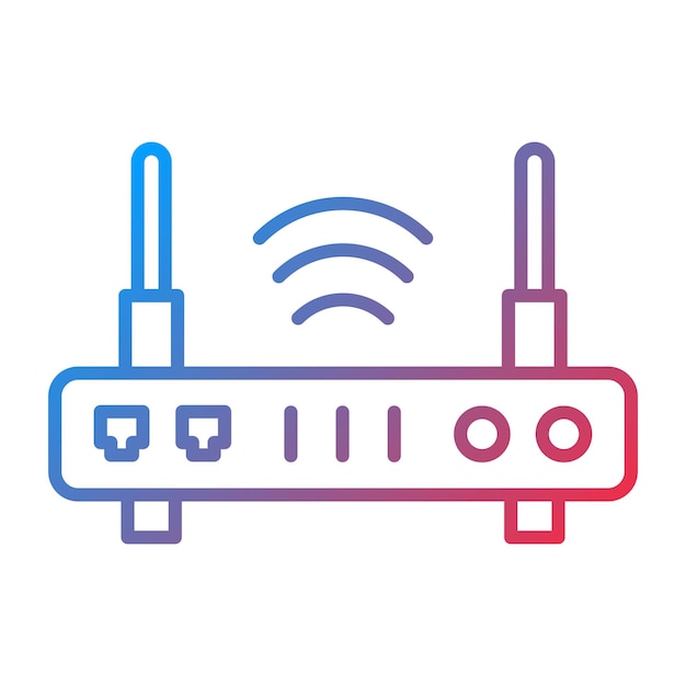 Vector imagen vectorial del icono del enrutador inalámbrico se puede utilizar para computadora y hardware