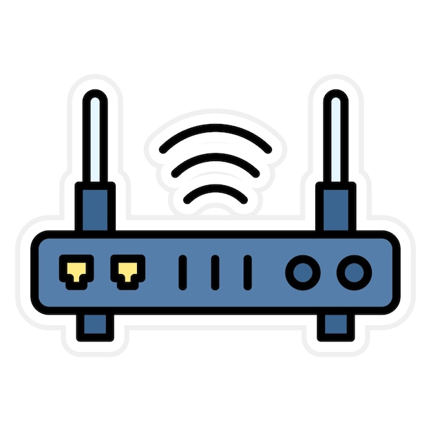 Imagen vectorial del icono del enrutador inalámbrico Se puede utilizar para computadora y hardware