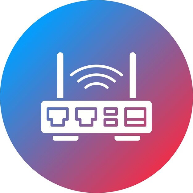 Imagen vectorial del icono del enrutador Puede utilizarse para dispositivos electrónicos