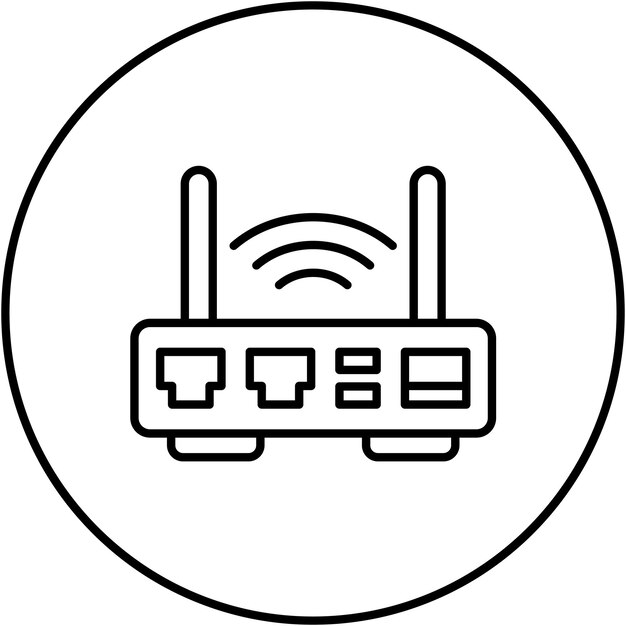 Imagen vectorial del icono del enrutador Puede utilizarse para dispositivos electrónicos