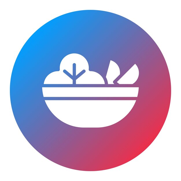 Imagen vectorial del icono de la ensalada Se puede utilizar para la nutrición