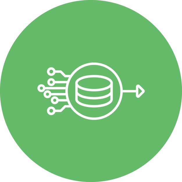 La imagen vectorial del icono de entrada se puede utilizar para Big Data