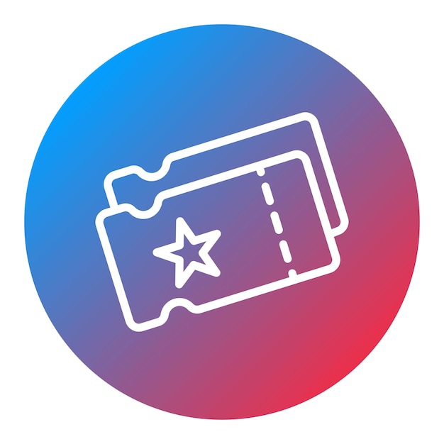 La imagen vectorial del icono de las entradas se puede utilizar para el museo