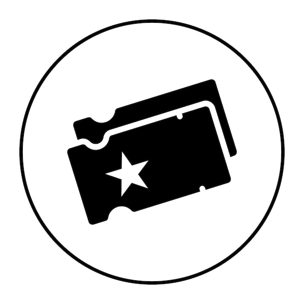 La imagen vectorial del icono de las entradas se puede utilizar para el museo