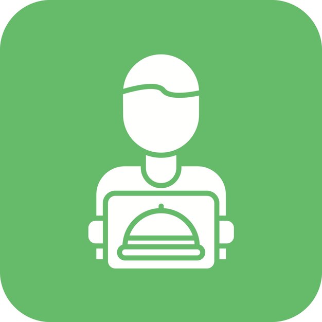 Imagen vectorial del icono de entrega de alimentos Se puede usar para Untact World