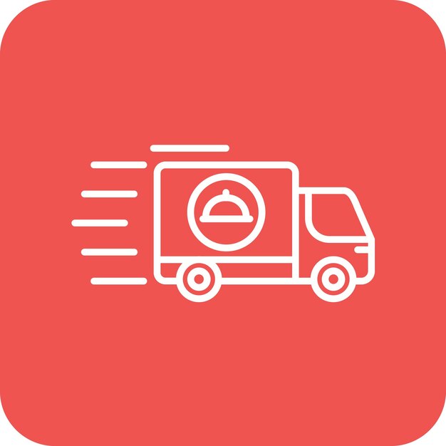 Imagen vectorial del icono de entrega de alimentos Se puede utilizar para la entrega de alimentos