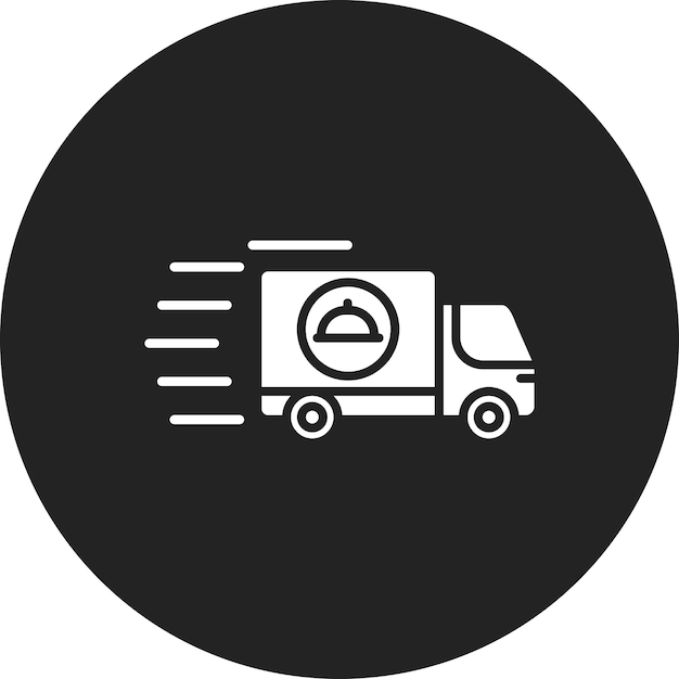 Imagen vectorial del icono de entrega de alimentos Se puede utilizar para la entrega de alimentos