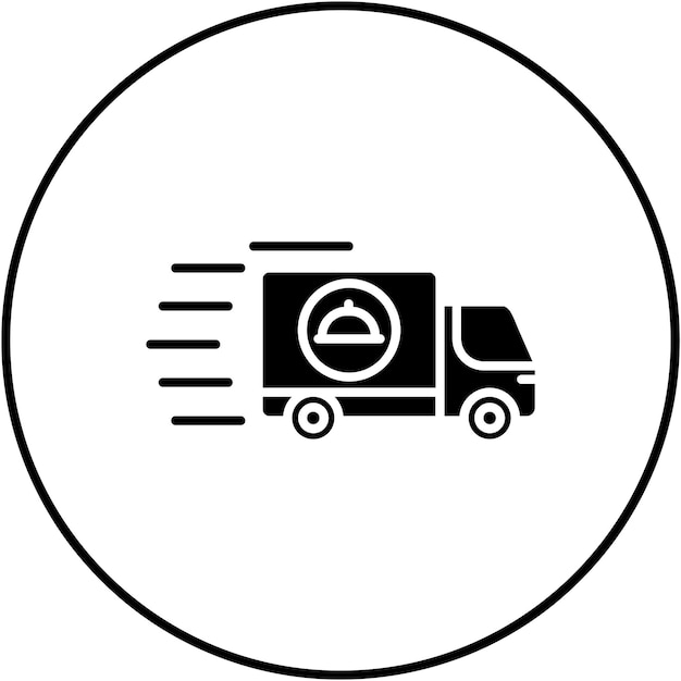 Imagen vectorial del icono de entrega de alimentos Se puede utilizar para la entrega de alimentos