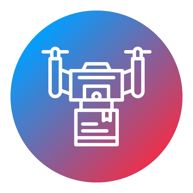 Imagen vectorial del icono de entrega de drones puede usarse para Cyberpunk