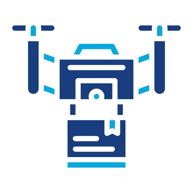 Imagen vectorial del icono de entrega de drones puede usarse para Cyberpunk