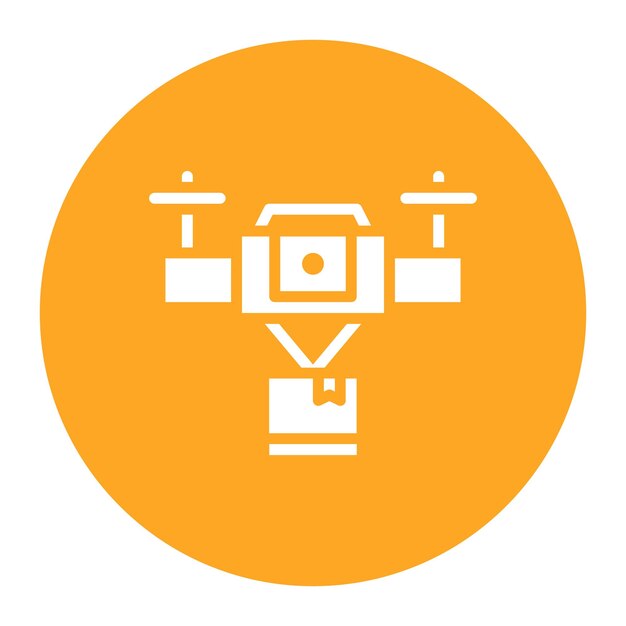 Imagen vectorial del icono de entrega de drones Se puede utilizar para la cadena de suministro