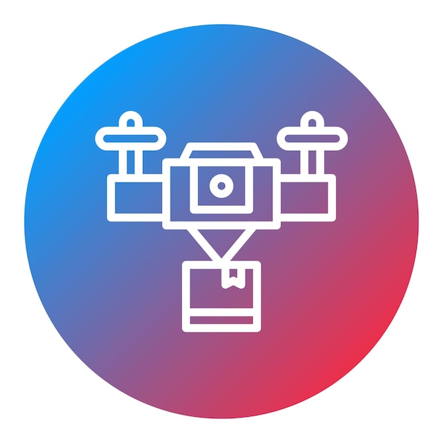 Imagen vectorial del icono de entrega de drones Se puede utilizar para la cadena de suministro