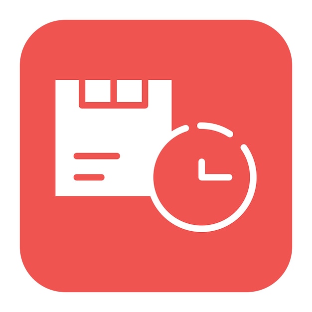 Imagen vectorial del icono de entrega estimada Puede utilizarse para el crowdfunding