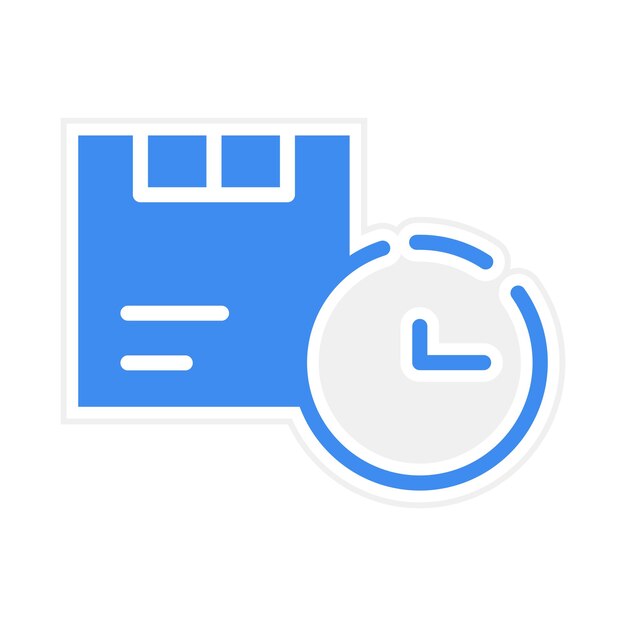 Imagen vectorial del icono de entrega estimada Puede utilizarse para el crowdfunding