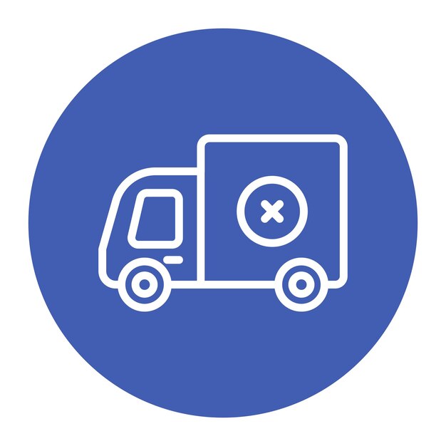 Imagen vectorial del ícono de entrega fallida Puede utilizarse para el servicio postal