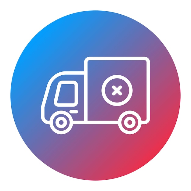 Imagen vectorial del ícono de entrega fallida Puede utilizarse para el servicio postal