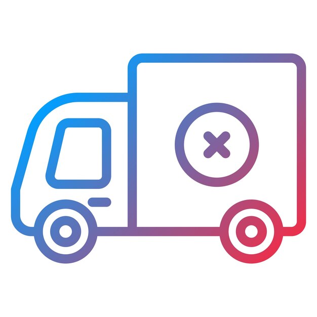 Imagen vectorial del ícono de entrega fallida Puede utilizarse para el servicio postal